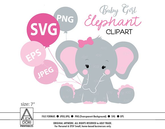 Download Cute Elephant Svg Clipart Pre Designed Photoshop Graphics Creative Market