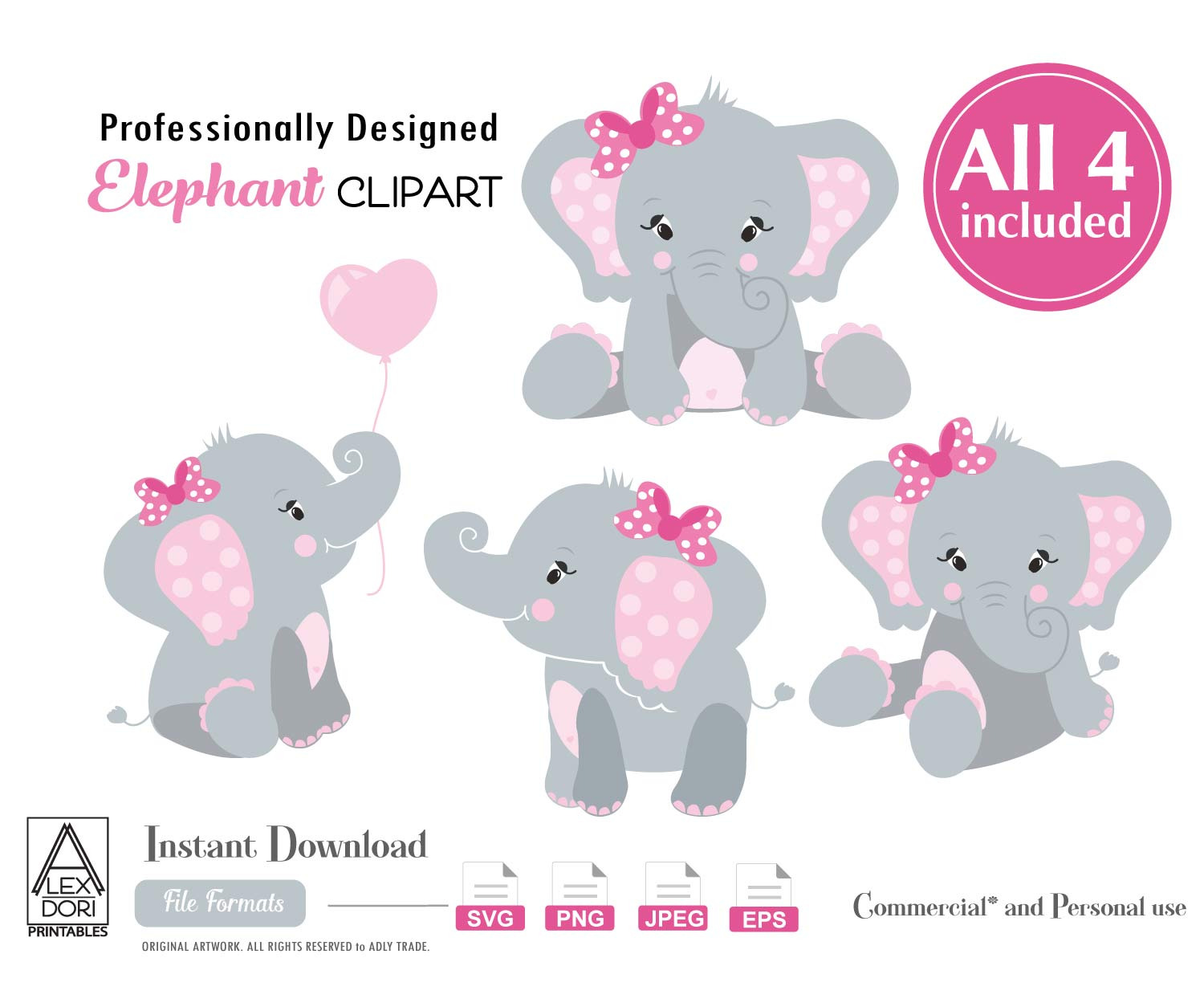 Download Elephant Svg Cliaprt 4 Elephant Svg Pre Designed Photoshop Graphics Creative Market