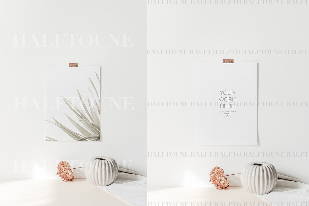 Download Styled Poster Mockup 4x3 & 5x7 Ratio | Creative Photoshop Templates ~ Creative Market