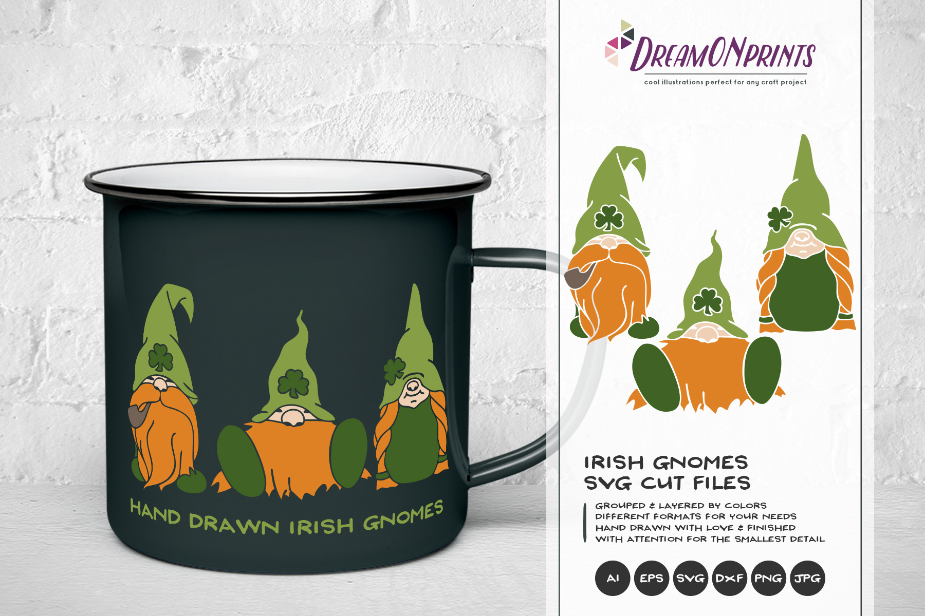 Download Irish Gnomes Svg St Patrick S Day Pre Designed Photoshop Graphics Creative Market