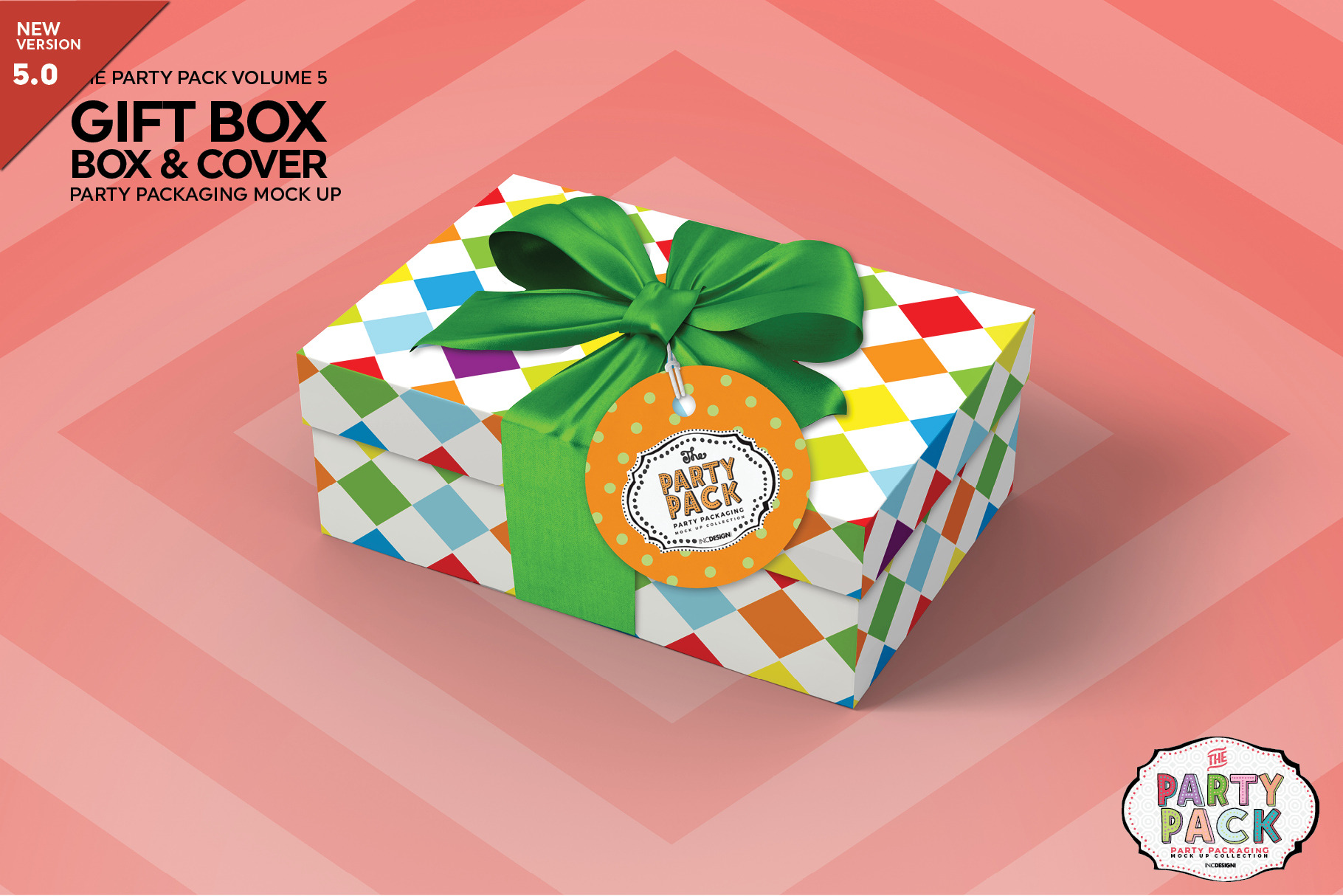 Download Gift Box with Cover Packaging Mockup | Creative Photoshop ...