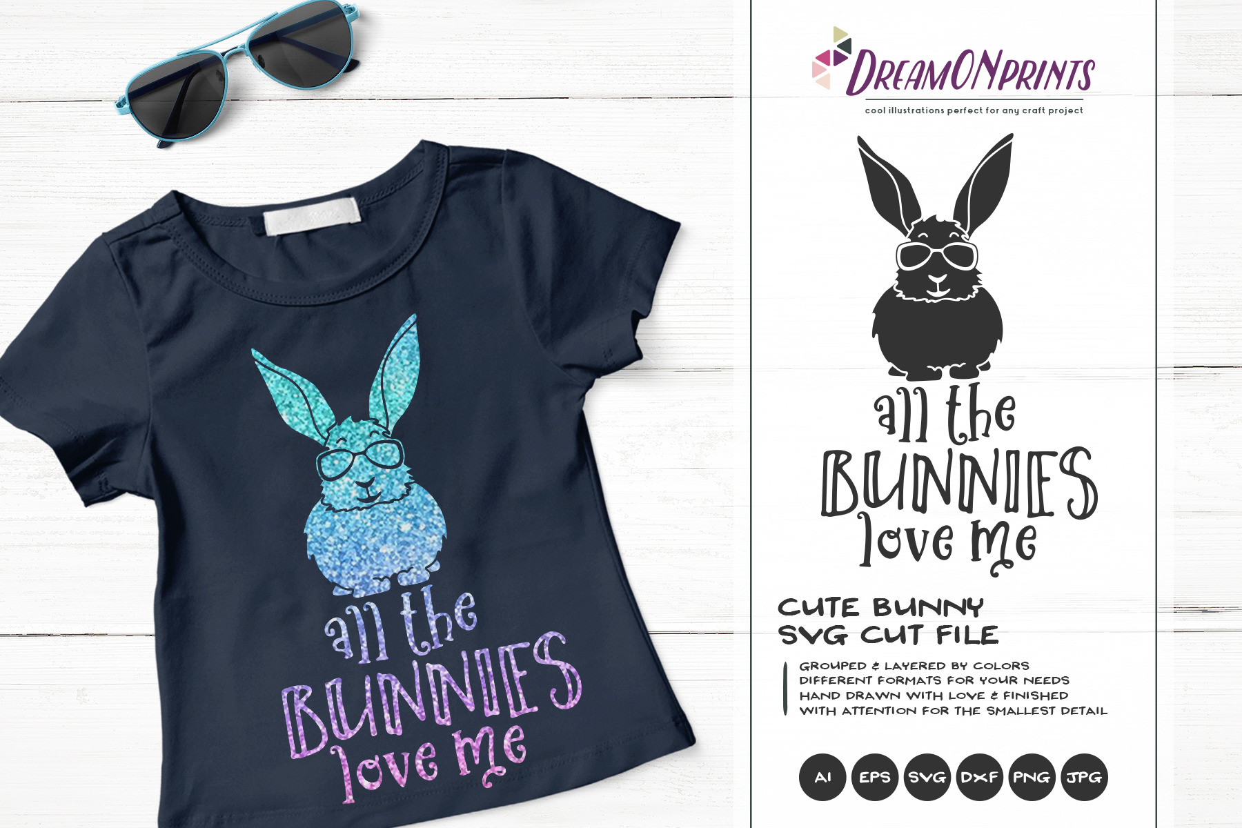 All The Bunnies Love Me Svg Vector Pre Designed Photoshop Graphics Creative Market