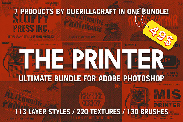 Download The Printer Ultimate Bundle Unique Photoshop Add Ons Creative Market