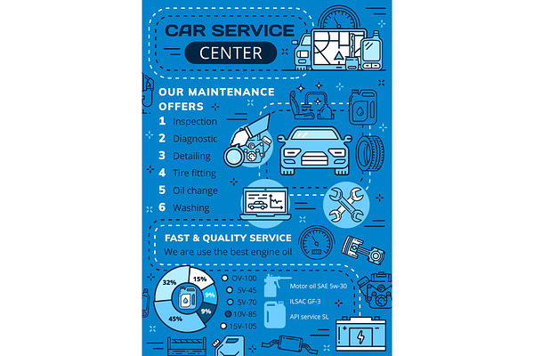 car diagnostic and service center pre designed vector graphics creative market creative market