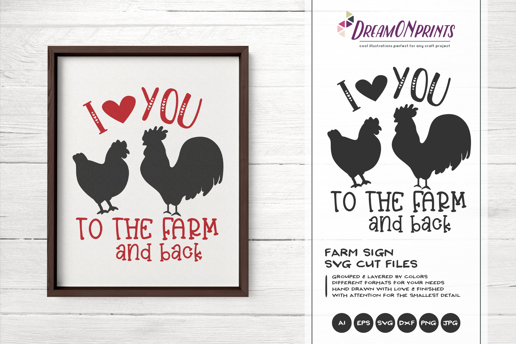 Download I Love You To The Farm And Back Svg Pre Designed Photoshop Graphics Creative Market