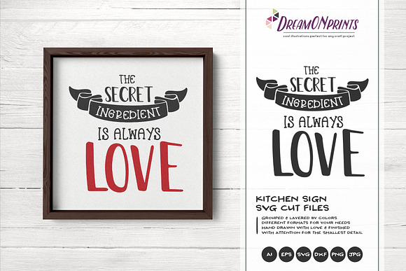 Secret Ingredient Is Love Svg Vector Pre Designed Photoshop Graphics Creative Market