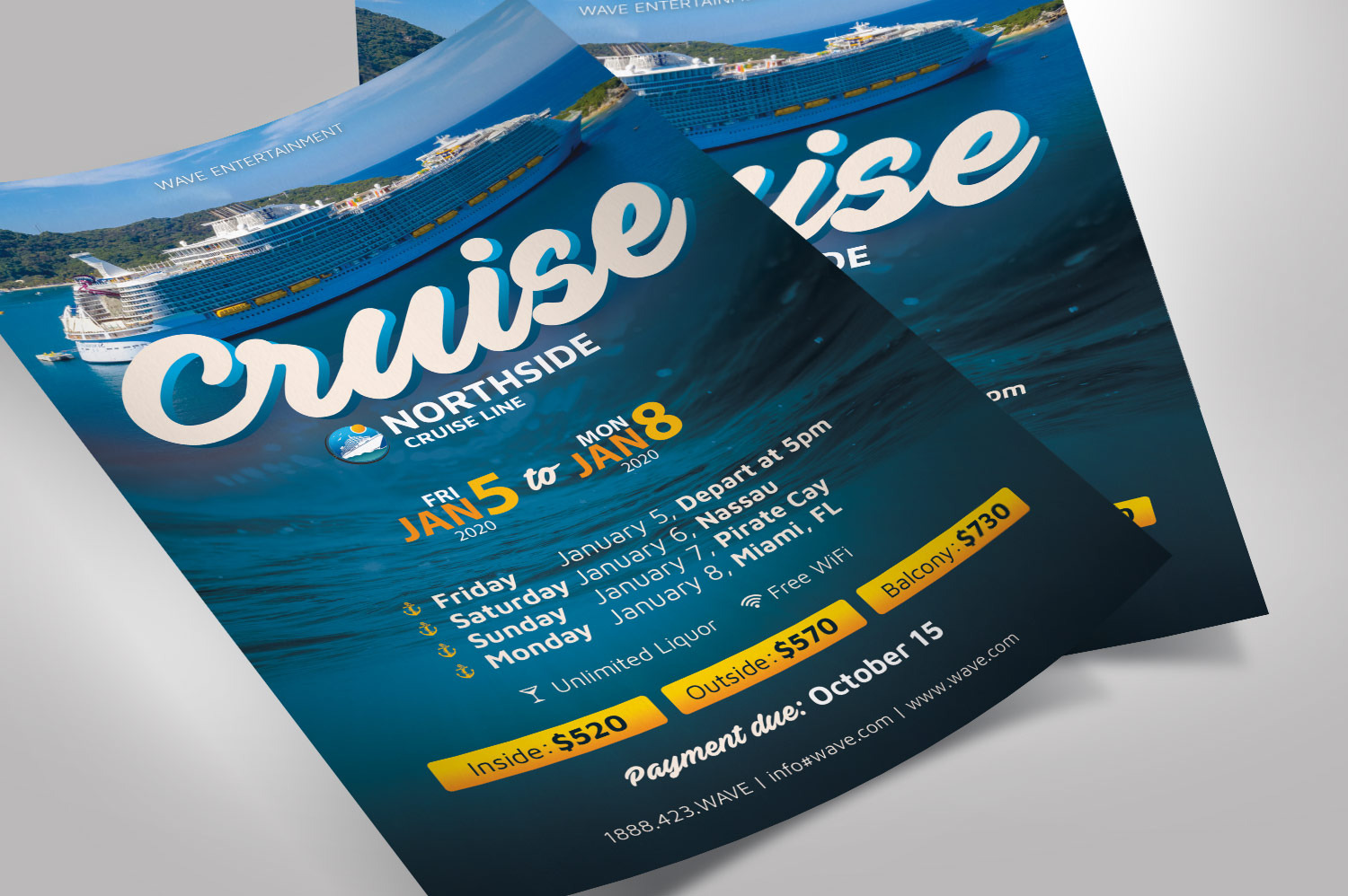 Cruise Flyer Photoshop Template Creative Photoshop Templates Creative Market