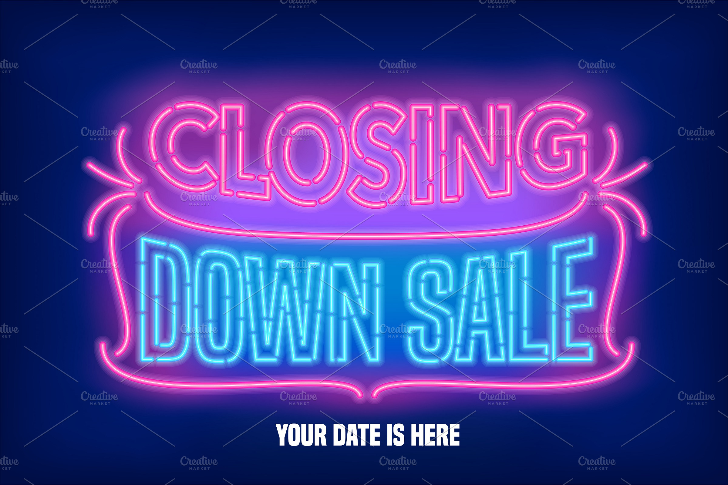 Store closing sale vector banner Graphics Creative Market