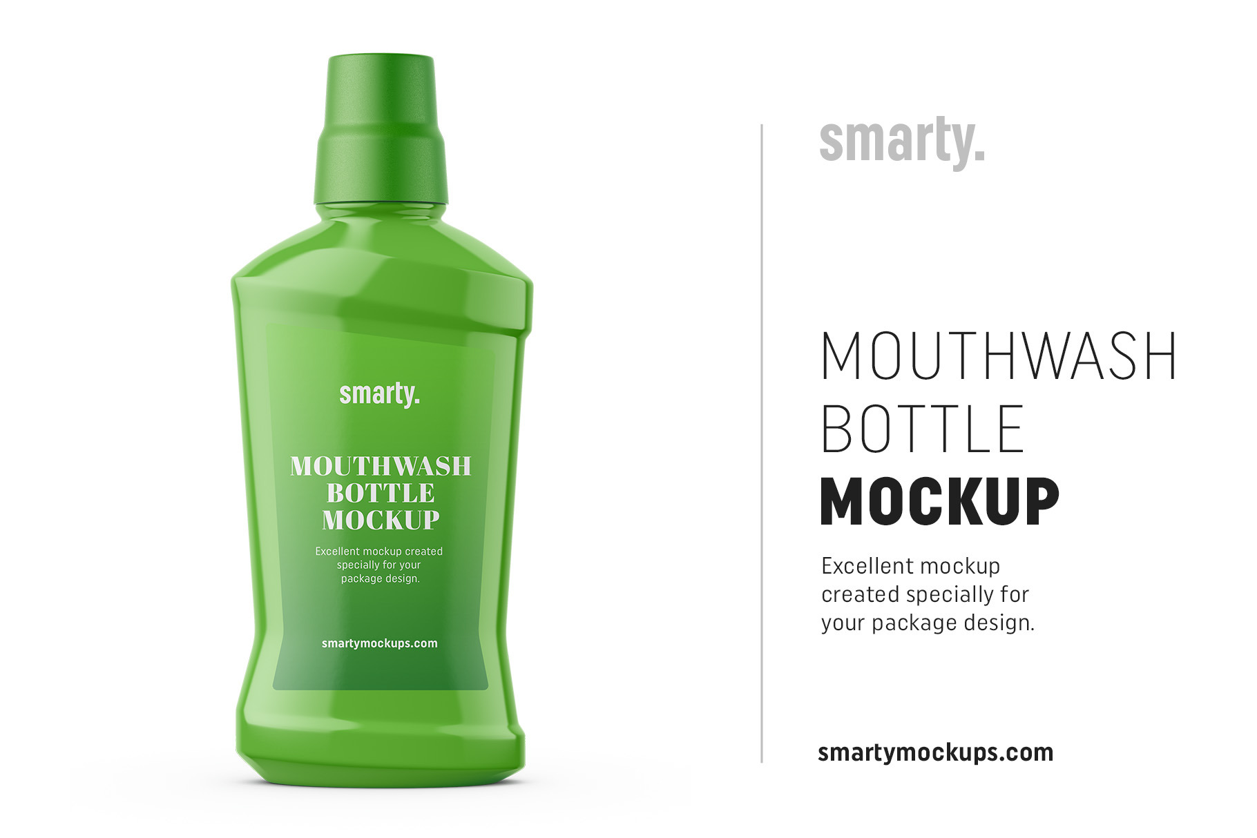 Download Glossy Mouthwash Bottle Mockup Creative Photoshop Templates Creative Market