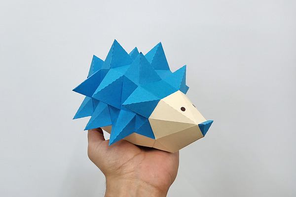 Diy Hedgehog 3d Papercraft Creative Illustrator Templates