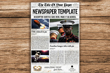 Vintage Word Newspaper Template Creative Flyer Templates Creative Market