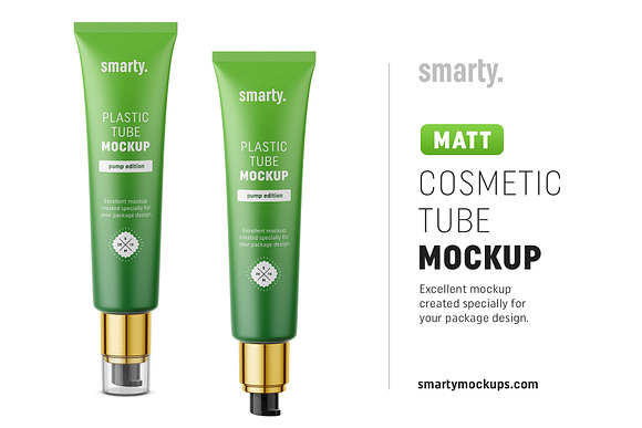 Download Tube With Pump Mockup Matt Creative Photoshop Templates Creative Market