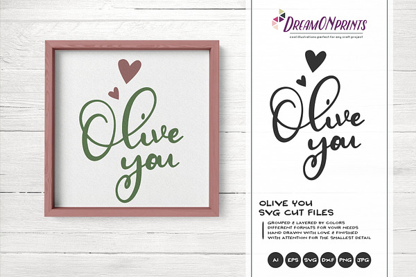 Olive You Kitchen Sign Svg Vector Pre Designed Photoshop Graphics Creative Market