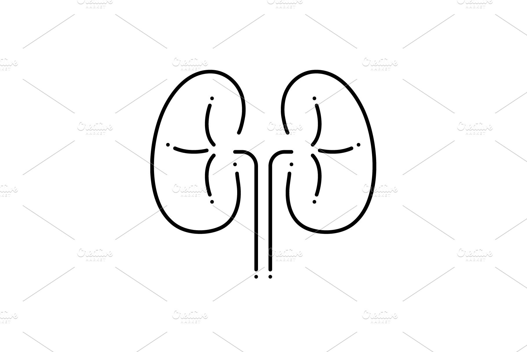 Kidneys disease icon | Illustrator Graphics ~ Creative Market