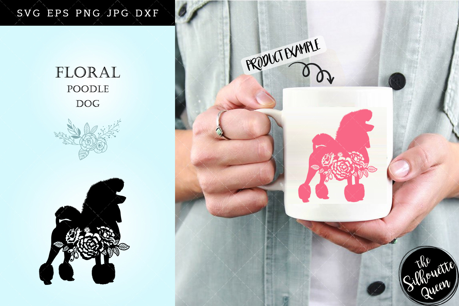 Download Floral Poodle Dog svg file | Pre-Designed Illustrator Graphics ~ Creative Market