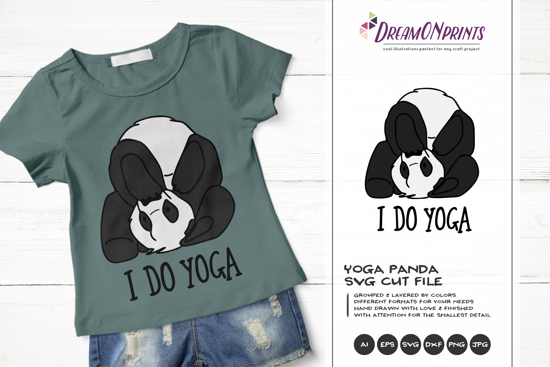 I Do Yoga Panda Bear Svg Vector Pre Designed Photoshop Graphics Creative Market