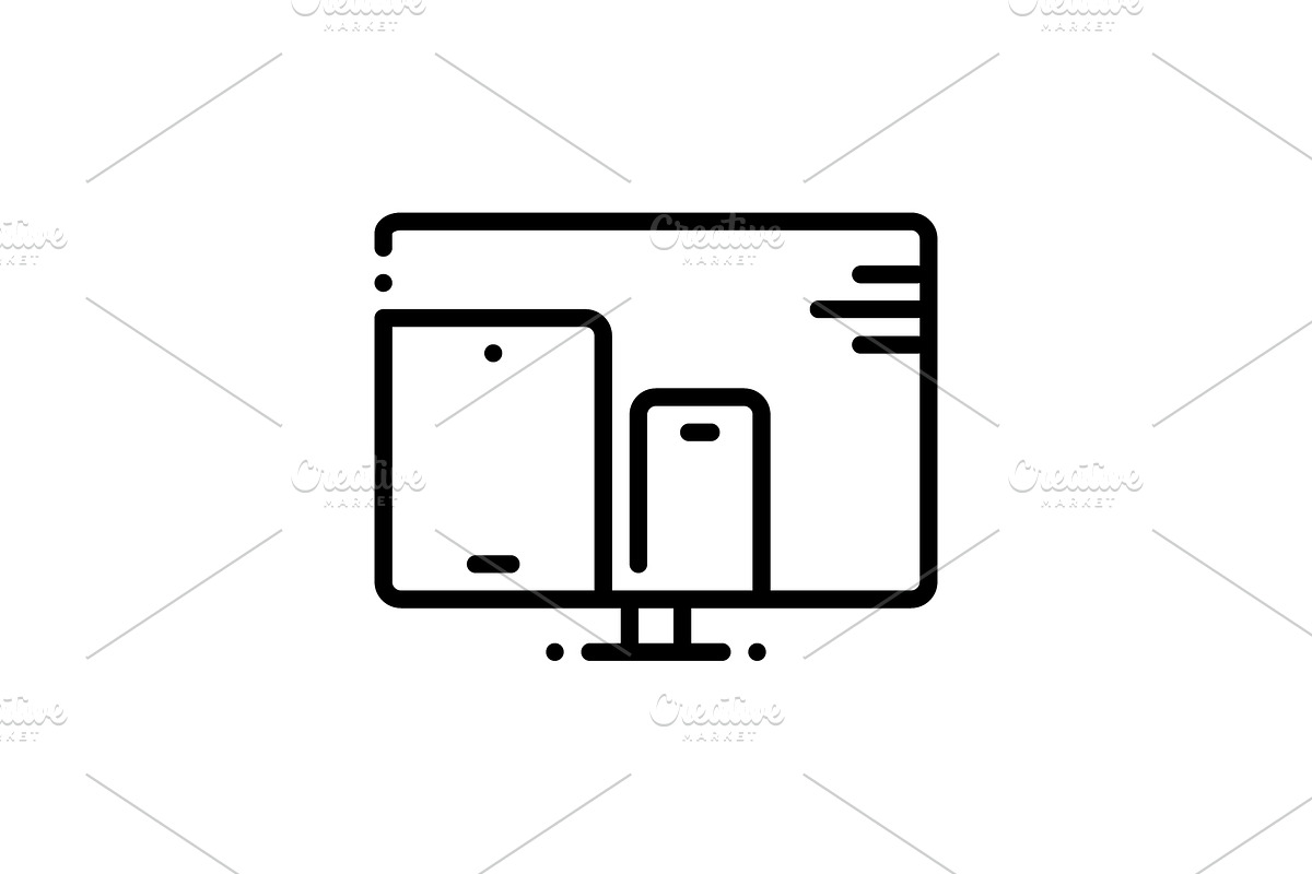 Responsive design icon | Pre-Designed Illustrator Graphics ~ Creative