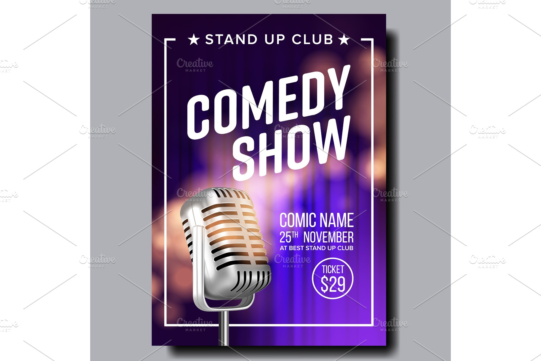 poster-invitation-to-comedy-show-in-textures-creative-market