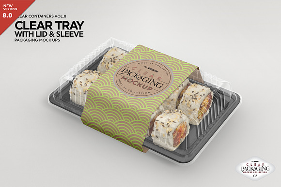 Download Clear Tray With Lid Packaging Mockup Creative Photoshop Templates Creative Market