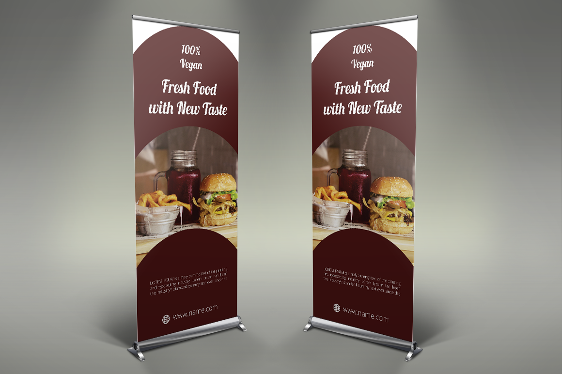 Restaurant Roll Up Banner Creative Other Presentation Software Templates Creative Market