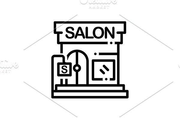 Beauty Salon Icon Pre Designed Illustrator Graphics Creative Market