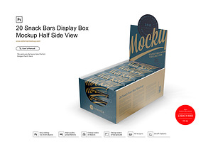 Download Kraft Snack Bars Display Box Mock Up Creative Photoshop Templates Creative Market