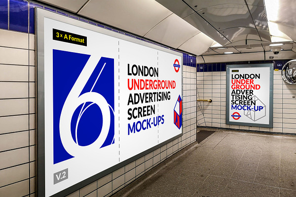 Download London Underground Screen Mockups 12 Creative Photoshop Templates Creative Market PSD Mockup Templates