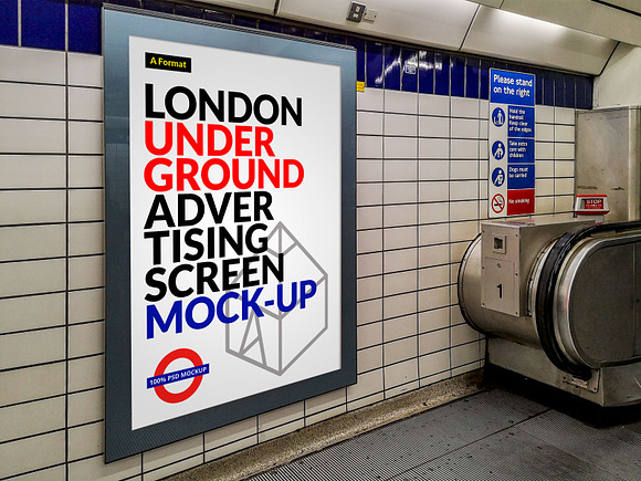 London Underground Screen Mockups 12 Creative Photoshop Templates Creative Market