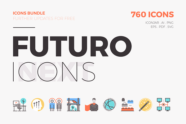 Download Futuro Next Icons Bundle Pre Designed Photoshop Graphics Creative Market