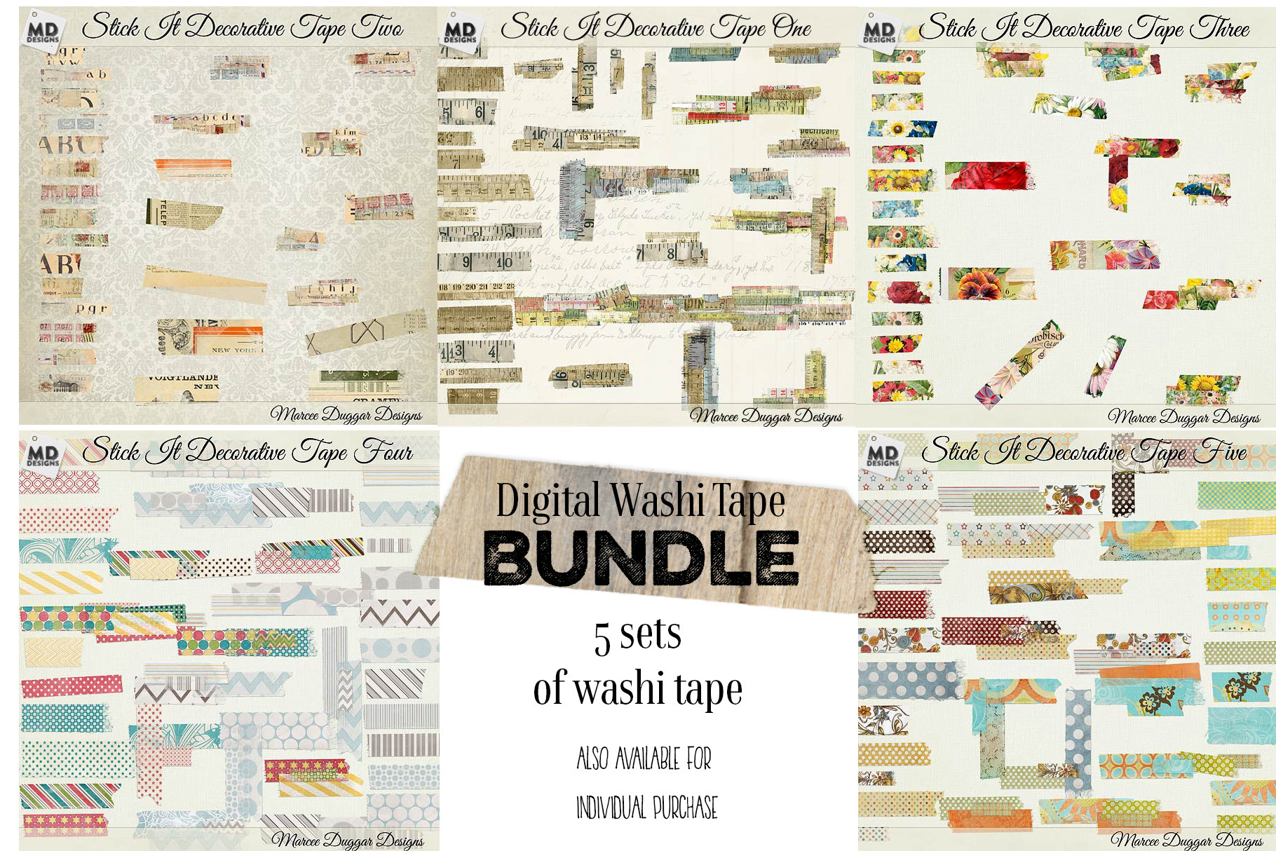 Boho Washi Tape Clipart  Illustrations ~ Creative Market