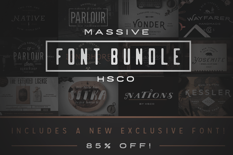 Download Massive Font Bundle Stunning Display Fonts Creative Market