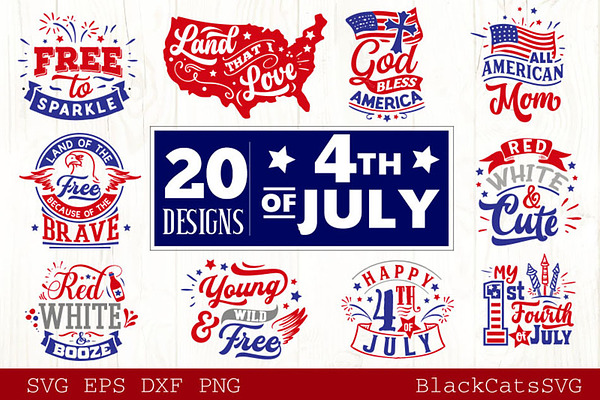 Fourth Of July Svg Bundle 20 Designs Pre Designed Illustrator Graphics Creative Market