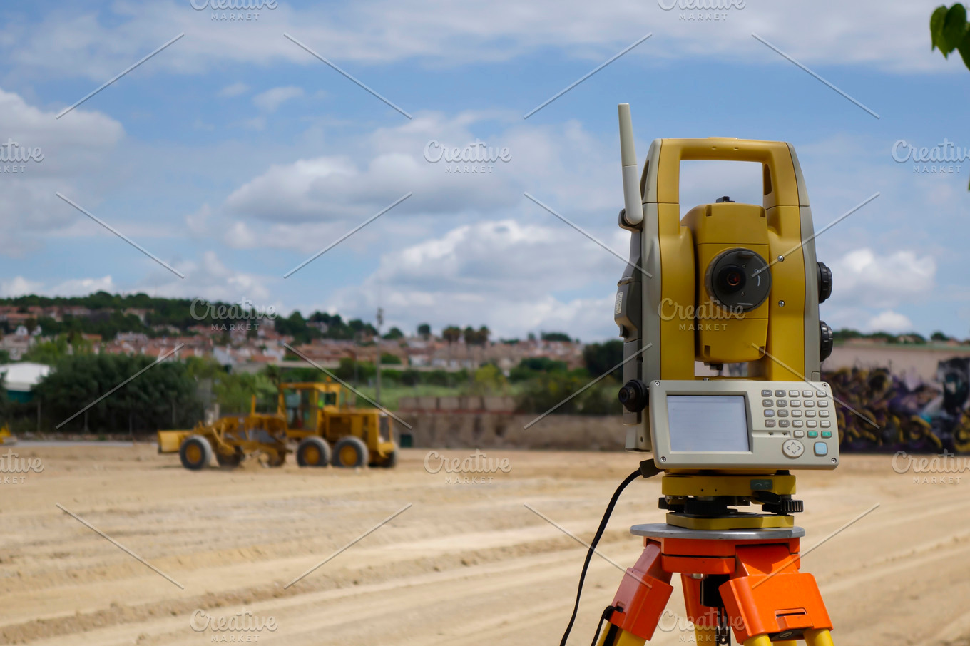 Surveyor equipment featuring construction, equipment, and surveying