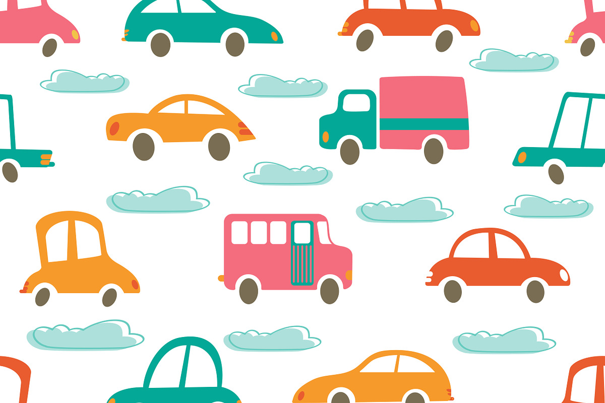 Cars and houses | Pre-Designed Illustrator Graphics ~ Creative Market