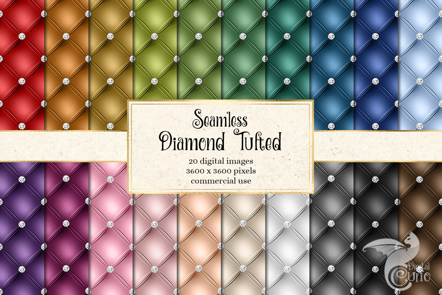 Diamond Tufted Backgrounds | Pre-Designed Photoshop Graphics ~ Creative