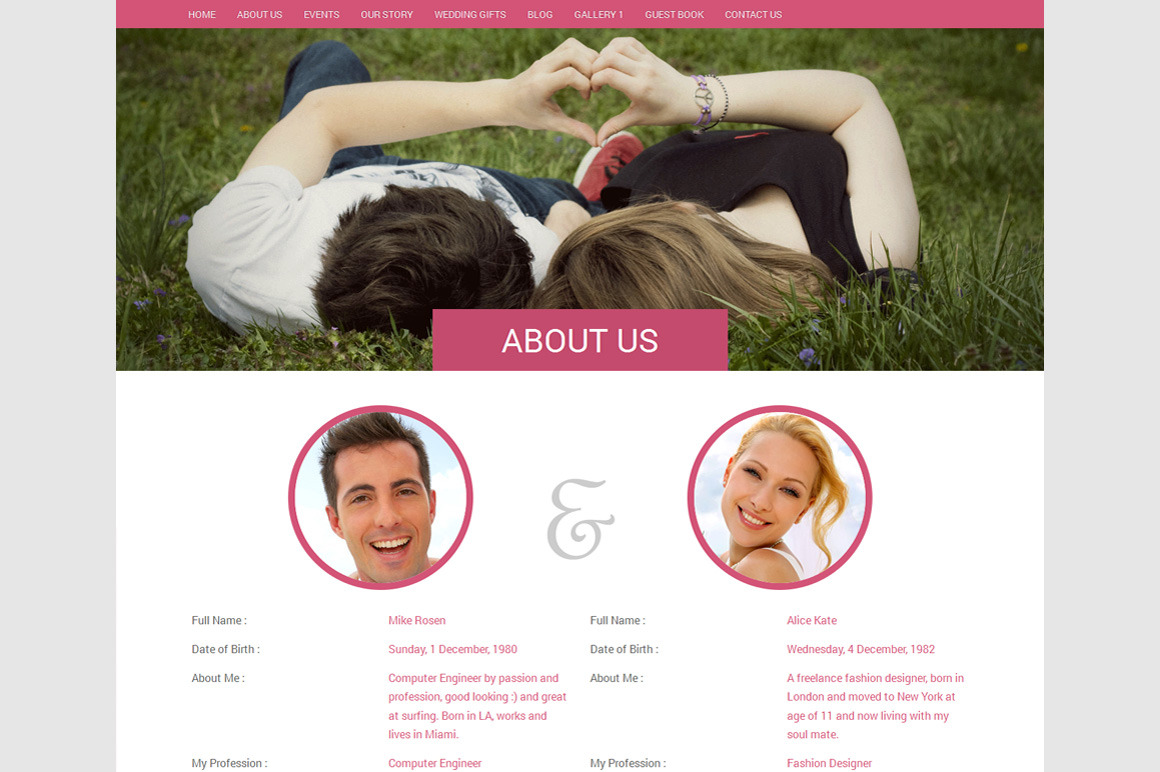 Wordpress Wedding Theme-'Wedding' | WordPress Themes ~ Creative Market