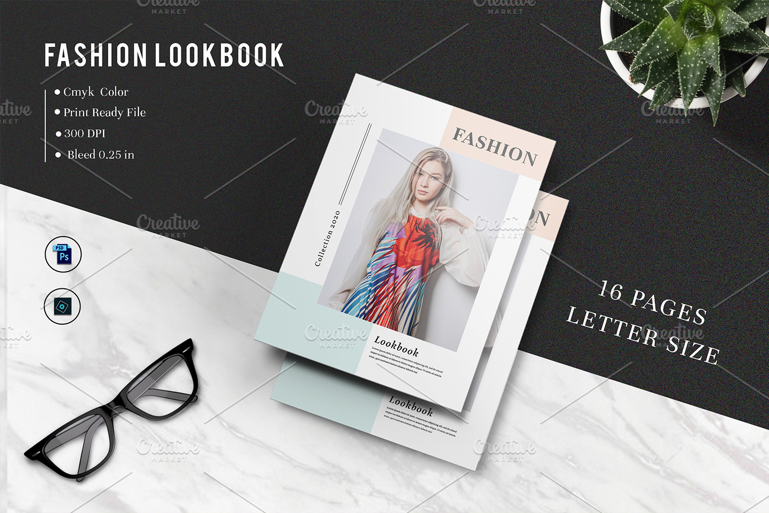 Fashion Lookbook / Magazine v876 | Brochure Templates ~ Creative Market