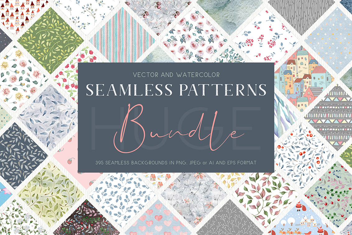 Download 395 Seamless Pattern Bundle Pre Designed Photoshop Graphics Creative Market