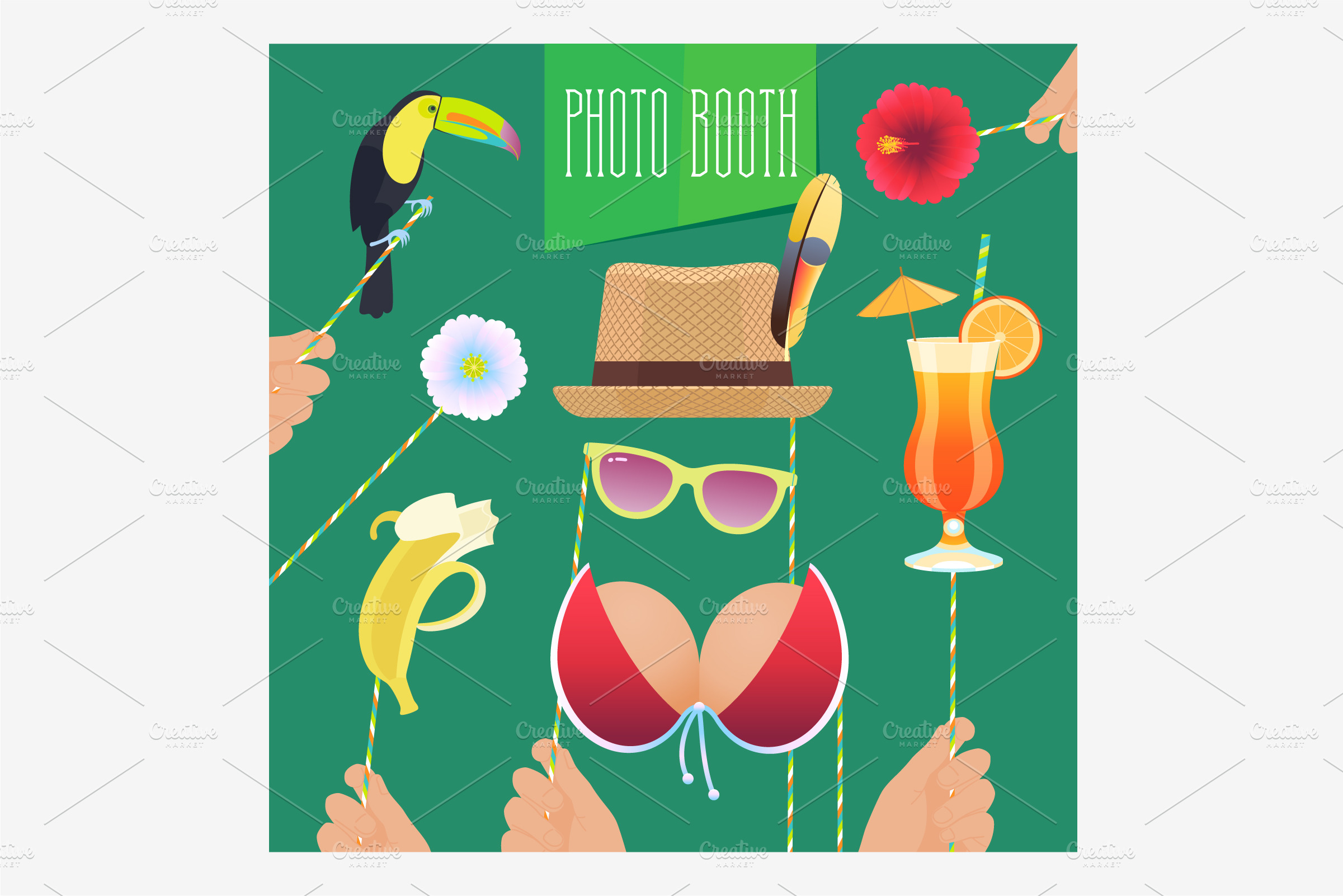 photo-booth-printable-props-vector-decorative-illustrations