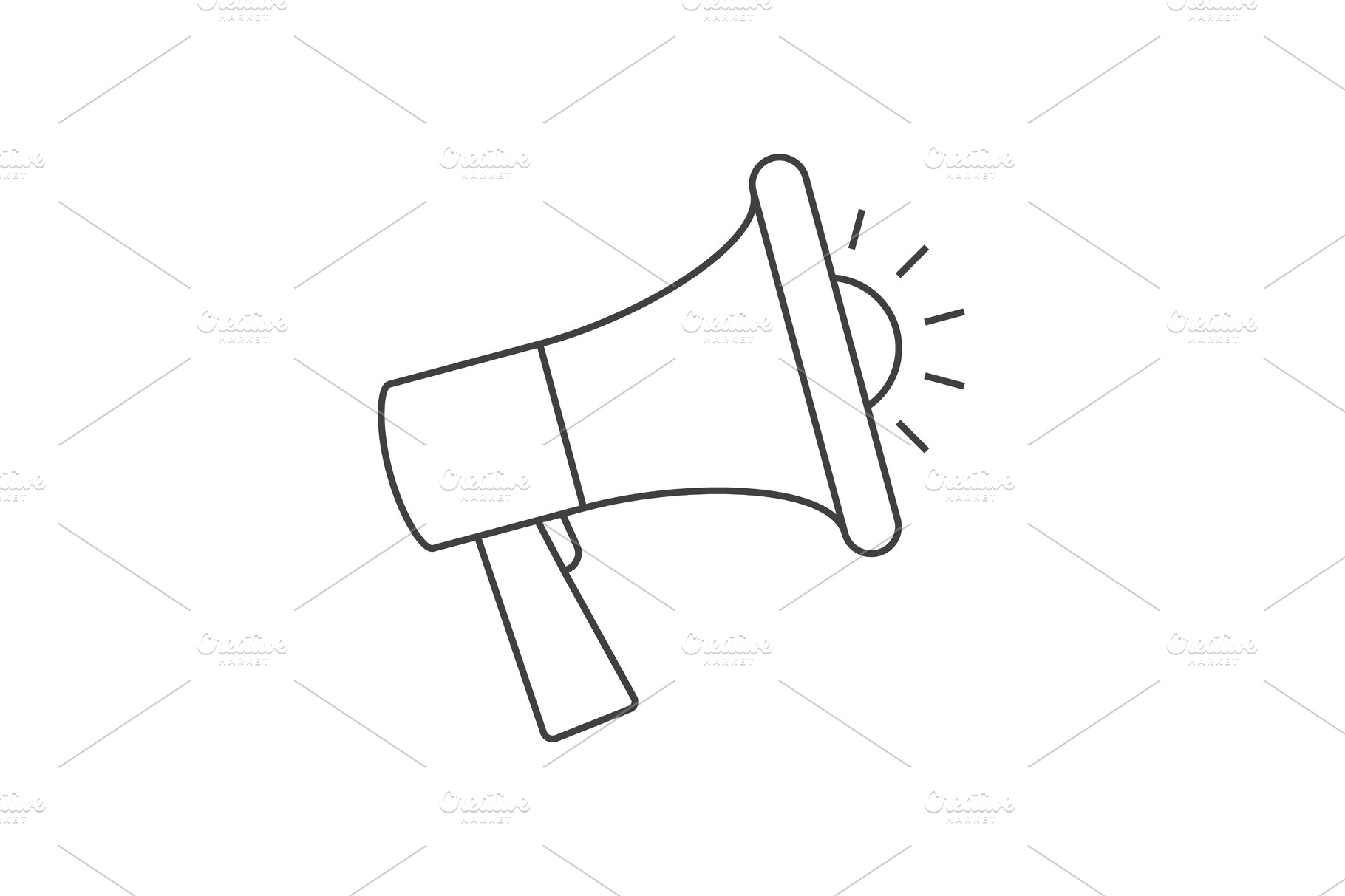 Loudspeaker outline icon. Promoution | Pre-Designed Vector Graphics ...