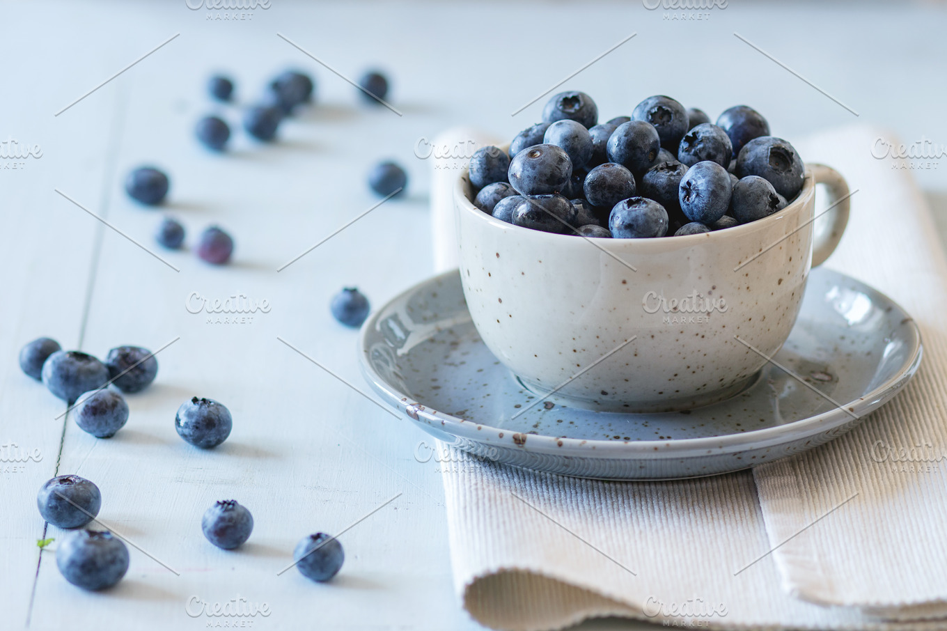 Cup of blueberries HighQuality Food Images Creative Market