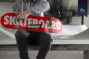 Download Skateboard Mockup V4 Psd Creative Photoshop Templates Creative Market Yellowimages Mockups