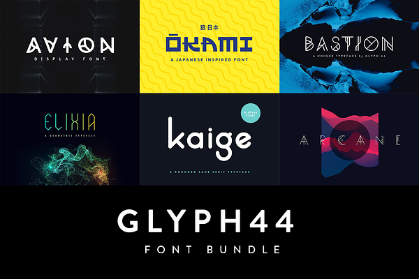 Download Glyph 44 Font Bundle Stunning Display Fonts Creative Market PSD Mockup Templates