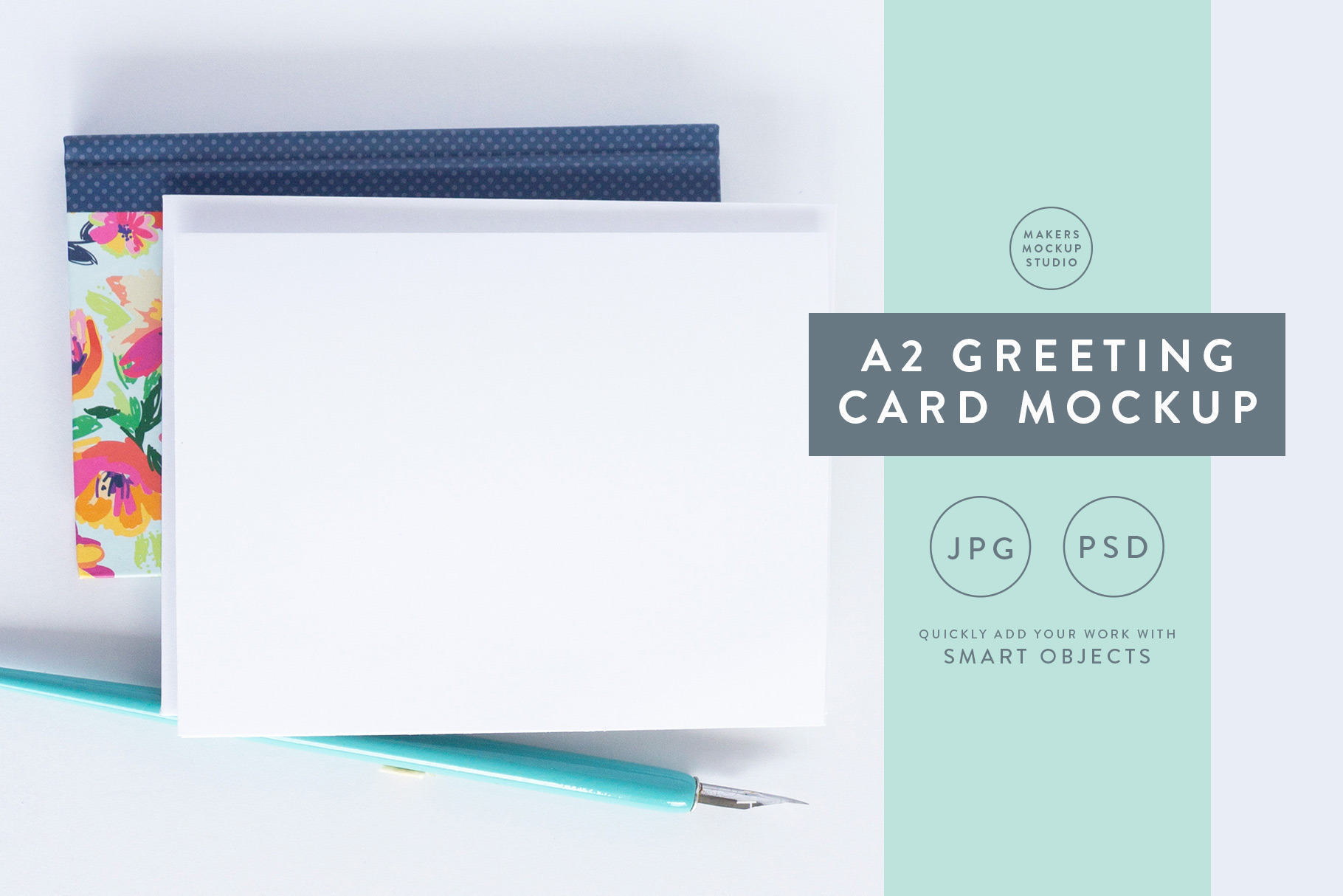 Download Styled A2 Greeting Card Mockup Creative Photoshop Templates Creative Market