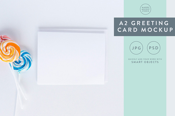 Download A2 Birthday Greeting Card Mockup | Creative Photoshop ...