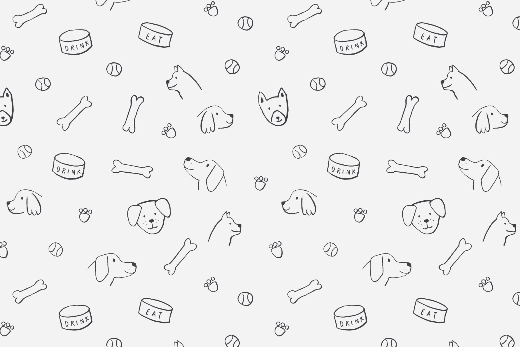 Puppy Dog Seamless Pattern Graphic Patterns Creative Market