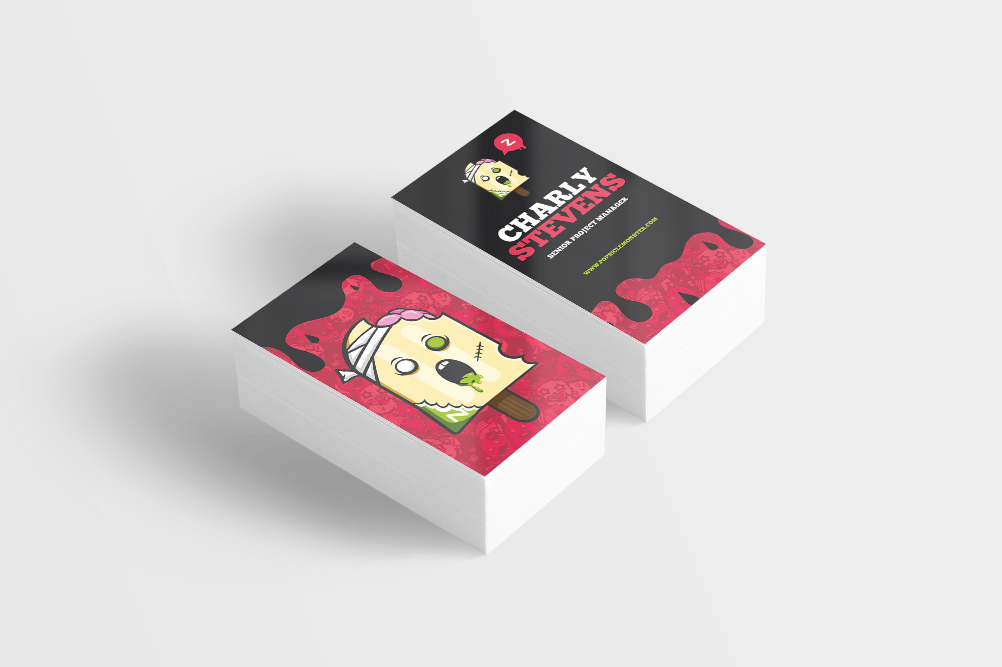 Download Zombie Popsicle Monster BusinessCard | Creative Photoshop ...