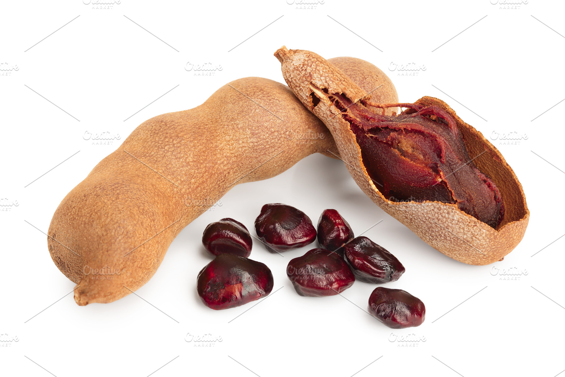 Tamarind Fruit And Seeds Isolated On Containing Tamarind Fruit And Isolated High Quality Food Images Creative Market