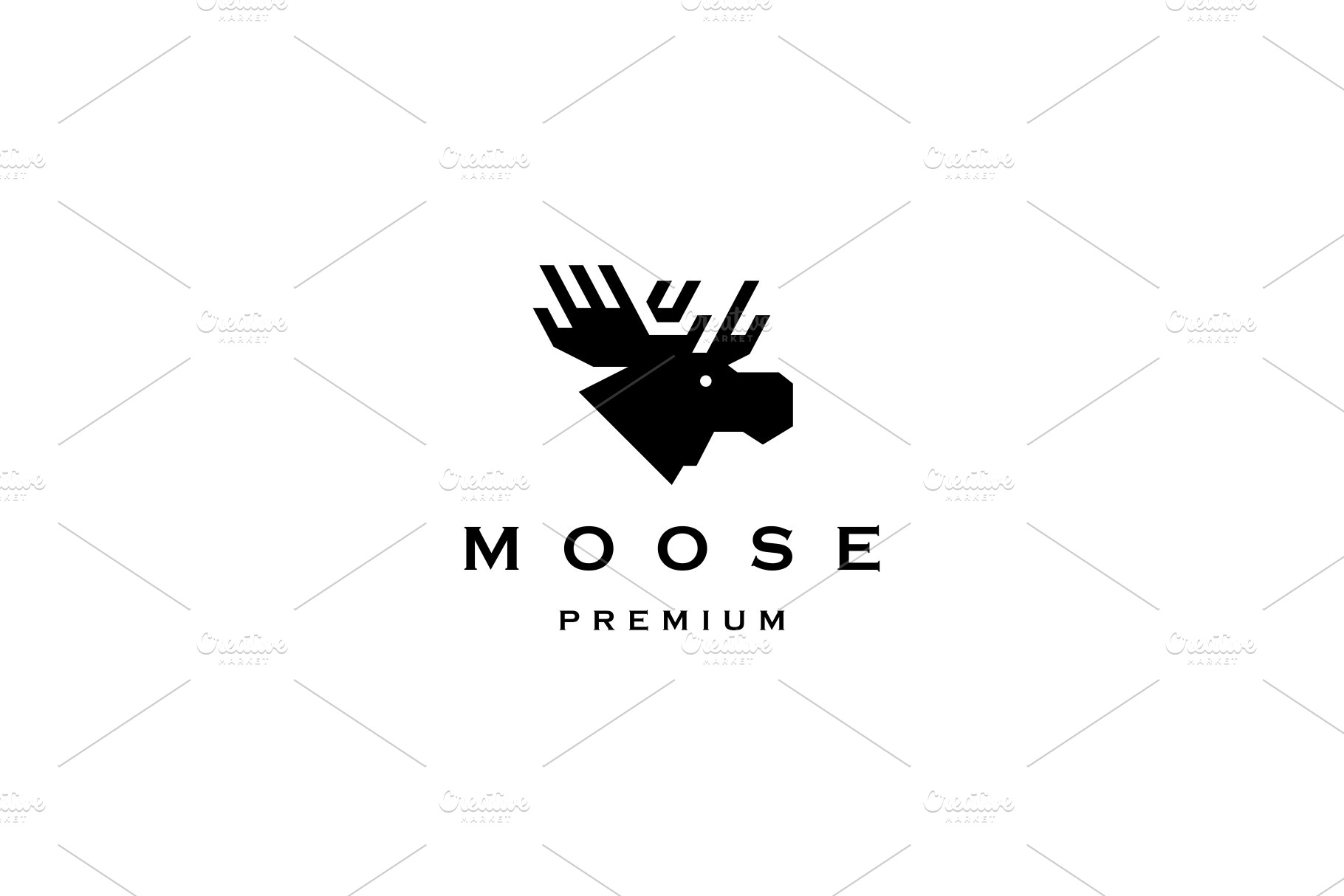 moose head logo vector icon | Creative Illustrator Templates ~ Creative