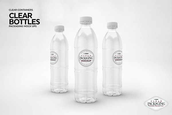 Clear Bottles Packaging Mockup | Creative Photoshop ...